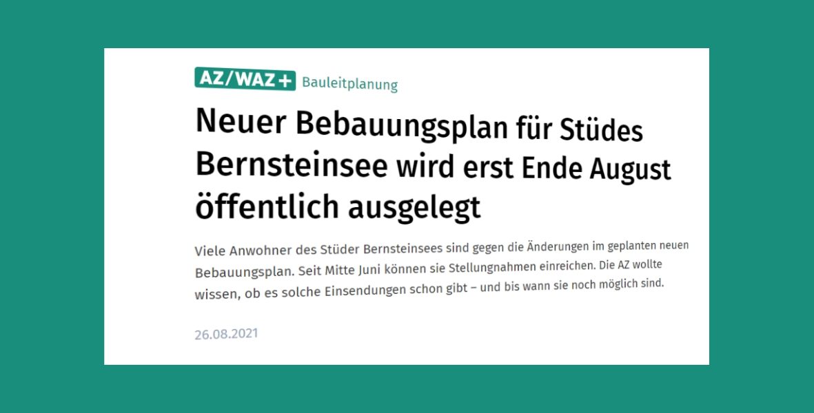 AZ Bericht Bernsteinsee