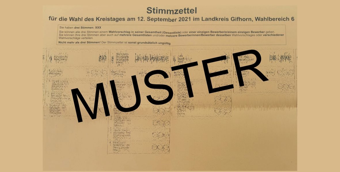 Stimmzettel Kreistag